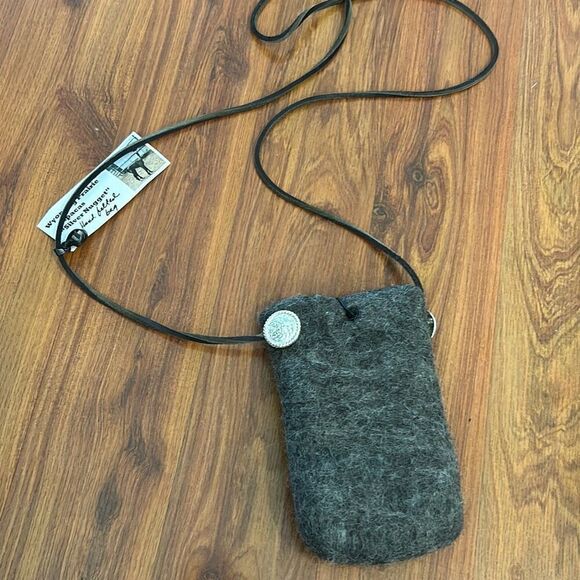 NWT Linda Davis Studio and felted alpaca handbag Crossbody bag pouch artisan sou - Picture 5 of 6